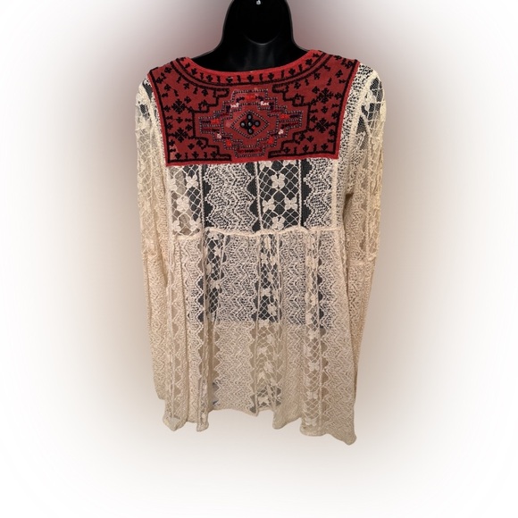 FREE PEOPLE  Casablanca Tunic in Ivory Combo - Picture 4 of 6